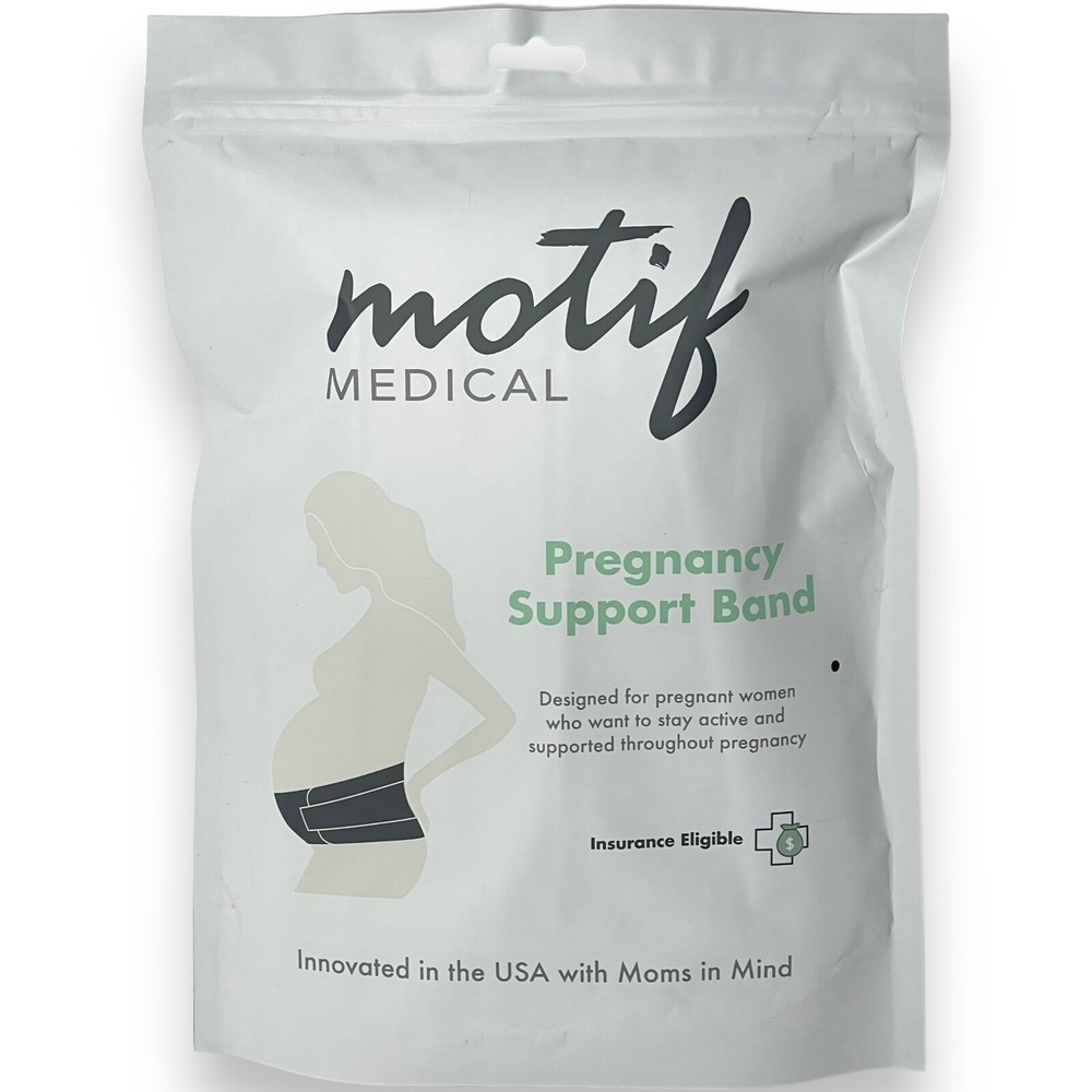 Motif Medical Pregnancy Back Brace Support Band White Large AAA0016-04